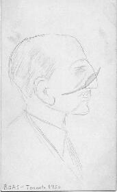 Willard Quine sketch of Boas in Toronto